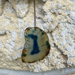 Rainbow Agate Slab Necklace